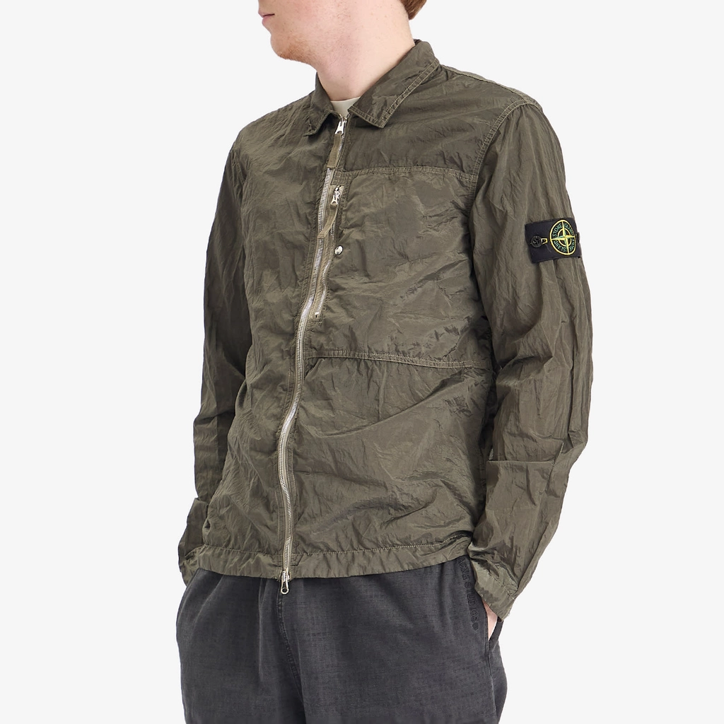 Stone Island Men's Nylon Metal Shirt Jacket Military Green